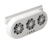 Didiseaon Ventilateur de Fenêtre de Voiture Blanc en Abs avec Installation Facile et Ventilation Puissante pour Fête, pour Refroidir L'habitacle