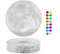DIDWI Lampe en lévitation magnétique en forme de lune flottante - 16 couleurs - Lampe décorative pour chambre, bureau