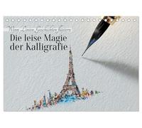 Die leise Magie der Kalligrafie (Tischkalender 2026 DIN A5 quer), CALVENDO Monatskalender: Hyperrealistische Miniaturwelten zwischen Kalligrafie, Fantasie und magischem Realismus