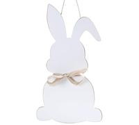 DIELOVEHUA Décoration de Pâques, Panneau de Bienvenue de Pâques, Pendentif Couronne Lapin Mignon, Plaque Décorative de Pâque, pour Porte d'entrée Suspendue Maison Chambre Fête de Printemps (D)