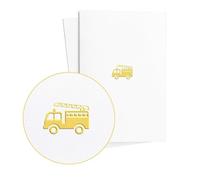 Diese-Klappkarten Chèque avec Camion de Pompier en Relief Feuille d'or, Carte D'anniversaire Pompier Originale Cartons D'invitation, E23