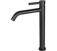 Différence robinet haut 30,6 cm - Robinet de lavabo noir mat - Robinet d'eau chaude et froide - Robinet de cuisine, WC et salle de bains - Pas d'empreintes digitales