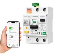 Différentiel auto-réarmable Wi-Fi intégré super immunisé - RCBO différentiel avec magnétothermique intégrée 40 A 30 mA 6 Ka Disjoncteur réarmable rail DIN