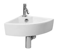 Differnz Keres Set Lave-Mains d'Angle - Lave-Mains en Céramique de Couleur Blanc