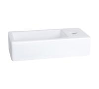 Differnz Ravo Lavabo compact - 38.5x18.5x9.5cm - 1 trou de robinet à droite - céramique blanc 38.005.33