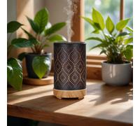 Zen’Arôme Diffuseur Ultrasonique Aromathérapie Séville, Diffusion Huile Essentielle à Froid, Diffuseur Électrique avec Télécommande, Éclairage LED Personnalisable, Coque en Métal avec Motif Original