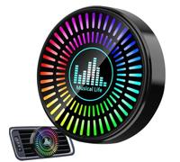Diffuseur d'air de voiture - Contrôle du son - Lumière d'ambiance | Clip | Music Rhythm Lumière LED avec capteur activé par le son, finition givrée élégante, rechargeable de type C