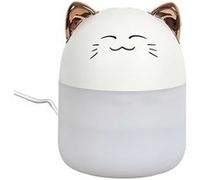 Home Deco Factory - VE6082 Diffuseur d'Huiles Essentielles Chat Led'Kawaii, Design Adorable, Éclairage LED Multicolore, Maison, Ambiance Relaxante, Taille Compacte
