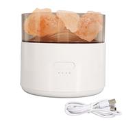 Diffuseur d'aromathérapie au sel de l'Himalaya, humidificateur à brume fraîche, 7 couleurs de lumière, alimentation USB, atomisation