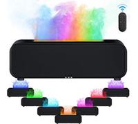 Diffuseur d'aromathérapie avec effet flamme et 7 couleurs | Humidificateur avec minuterie et télécommande