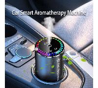 Diffuseur d'aromathérapie pour voiture avec huile parfumée, machine à parfum USB pour voiture, petit diffuseur d'aromathérapie à projection de lumière étoilée mini, lumière d'ambiance changeant avec l