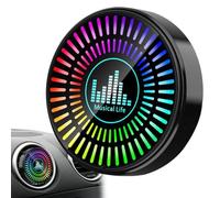 Diffuseur d'aromathérapie pour voiture - Contrôle du son du rythme musical - Lampe parfumée de type C pour prise de voiture - Désodorisant automatique avec lumière pour intérieur de voiture, chambre à