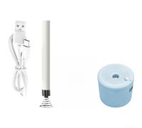 Diffuseur d'aromathérapie rechargeable avec 5 options de pulvérisation distinctes, indicateurs lumineux bleu, vert, violet, jaune, blanc, ajustement 28 mm (bleu)