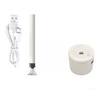 Diffuseur d'aromathérapie rechargeable avec 5 options de pulvérisation distinctes, indicateurs lumineux bleu, vert, violet, jaune, blanc, ajustement 28 mm (blanc)