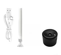 Diffuseur d'aromathérapie rechargeable avec 5 options de pulvérisation distinctes, indicateurs lumineux bleu, vert, violet, jaune, blanc, 28 mm (noir)