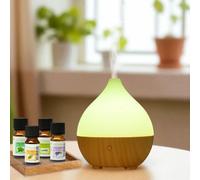 Diffuseur d'arôme leo + 4 huiles essentielles - bien-être & respiratoire