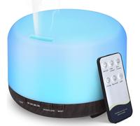 Diffuseur d'arômes, 450 ml, avec minuterie et éclairage LED en 7 couleurs