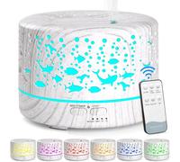 Diffuseur d'arômes, 700 ml, humidificateur avec minuterie, aromathérapie ultrasonique, éclairage LED avec 7 couleurs