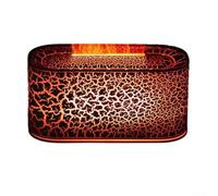 Diffuseur d'arômes automatique avec simulation de flamme colorée, arrêt à faible eau, entrée USB C, double contrôle indépendant pour la brume et la lumière (noir)