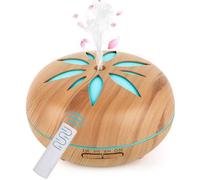 Diffuseur d'arômes et humidificateur à ultrasons Azomor avec lumières LED colorées et minuterie