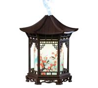 Diffuseur D'arômes Pavilion D'inspiration Zen Veilleuse - Diffuseur D'huiles Essentielles 160 Ml 2 Modes De Brume | Humidificateur De Jardin Zen Japonais - Convient Pour Le Yoga, La Méditation, Le