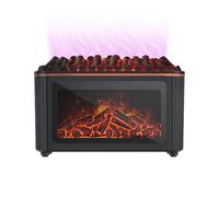 Diffuseur d'arômes pour diffuseur d'huile pour 14 x 6,3 x 9,3 cm, humidificateur ultrasonique silencieux de 160 ml avec 7 couleurs de flamme, pour chambre, bureau, voiture, salon, spa, yoga