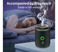Diffuseur d'arômes rechargeable par USB portable - Brûleur d'encens électrique mini de style arabe moyen-oriental court (l'encens n'est pas inclus) noirAluminium