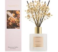 Diffuseur de parfum d'ambiance, 200 ml, avec 8 bâtonnets parfumés, senteur Ambre Marocain. Longue durée, effet rafraîchissant