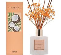Diffuseur de parfum d'ambiance à tiges, senteur noix de coco-citron vert, 200 ml, avec 8 bâtonnets parfumés