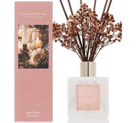 Diffuseur de parfum d'ambiance avec 8 bâtonnets, 200 ml, senteur Rose Satin, longue durée