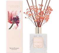 Diffuseur de parfum d'ambiance en rotin, 200 ml, avec 8 bâtonnets parfumés - Bouquet de printemps, longue durée