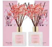 Diffuseur de parfum d'ambiance, senteur fleur de cerisier, 200 ml, lot de 2, longue durée