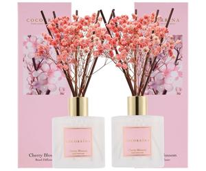 Diffuseur de parfum d'ambiance, senteur fleur de cerisier, 200 ml, lot de 2, longue durée
