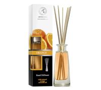Diffuseur de Parfum Une Orange 100ml - Huile Essentielle Naturelle Orange - Diffuseur de Parfum À Bâtonnets - Kit Diffuseur Cadeau avec 10 Bâtonnets de Bambou - Assainisseur Air - Bureau