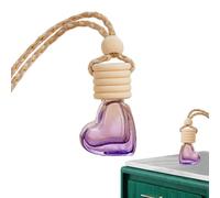 Diffuseur d'huile de voiture en forme de cœur en verre de 6 ml | Aroma Diffuser Pendant, Voiture Intérieur Décoration, Five-Line Cap, Small Heart-Shaped Colored Bottle, Vide 6 ml Parfum
