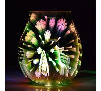 Diffuseur D'huile Électrique Pour La Pratique, Bougie Électrique, Chauffe-Cire De Verre, Effet Feu D'artifice 3d, Veilleuse, Brûleur De Tarte, Décor Aromatique