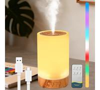 Diffuseur D'huiles Essentielles, 150ml Ultrasonique Diffuseur Arômes avec Télécommande 7 Couleurs LED Humidificateur d'air Diffuseur de Parfum Electrique pour Chambre, Spa, Yoga, Salon
