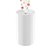 Diffuseur d'huiles essentielles - Diffuseur d'aromathérapie sans eau - Fonctionnement sur batterie et recharge USB - Minuterie 1/2/3 h/continu - Mini/portable - Blanc