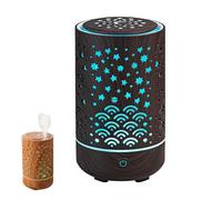 Diffuseur d'Huiles Essentielles, Diffuseur de Parfum d'Ambiance avec Brume Fine et Lumière LED, Humidificateur d'air Silencieux pour Chambre Salon Bureau Maison