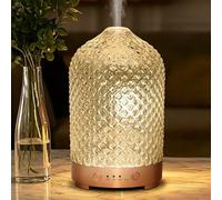 Diffuseur d'huiles essentielles électrique aromathérapie Diffuseurs d'arômes en Verre 200ml Humidificateur avec arrêt Automatique, 7 lumières LED, ultrasonique Silencieux pour la Maison Bureau Cadeau