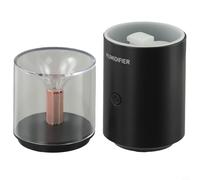 Diffuseur d'huiles essentielles en forme de bougie, humidificateur USB avec lumière chaude pour voiture, maison, bureau, machine d'aromathérapie silencieuse avec arrêt automatique, réservoir d'eau de