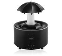 Diffuseur d'huiles essentielles en forme de gouttes de pluie, 300 ml, 7 couleurs, télécommande, couleur noire