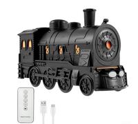 Diffuseur d'huiles essentielles en forme de train à vapeur, humidificateur à brume froide de 300 ml avec télécommande, 2 modes de pulvérisation et lumières changeantes de couleur, purificateur d'air