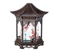 Diffuseur d'huiles essentielles et veilleuse chinoise, humidificateur de pièce de 160ml avec deux Modes brume, Led chaude/froide, Grain bois foncé