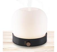 Diffuseur d'huiles essentielles - Fonction Aide à l'endormissement - Lampe | Réservoir de 280 ml -Autonomie de 14h - Métal anodisé Verre opalin - Fonction Timer - Aide à l'endormissement