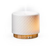 Lanaform Diffuseur d'huiles essentielles Moya – 280 ml, 14h, Minuterie 1/8/12h, Bambou & Céramique