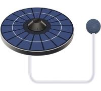 Diffuseur d'oxygène pour étang - Kit de pompe à oxygène - Améliore la qualité de l'eau - Fonctionne à l'énergie solaire - Tuyau de 1,5 m - Noir