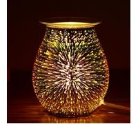 Diffuseur électrique 3D en verre, brûleur de cire aromatique, lampe de parfum, veilleuse, diffuseur d'arôme