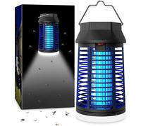 Diffuseur électrique d'insectes - Lampe anti-moustiques - Piège à moustiques - Lutte contre les nuisibles - Avec éclairage LED - 15W, 4200V - Noir