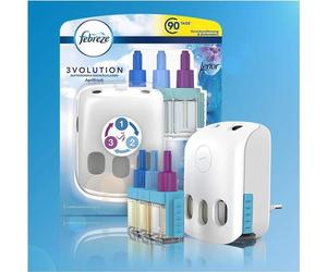 Diffuseur électrique - FEBREZE - 3Volution - Kit de démarrage - Lenor fraîcheur d'avril - 90 jours de fraîcheur